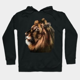 Lion pastel drawing Hoodie